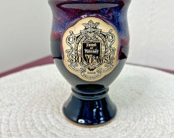 30th Anniversary Michigan Renaissance Festival Stoneware Goblet Chalice