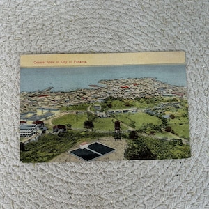 Antique Postcard Topographical Valentine Souvenir Co. City Of Panama Divided