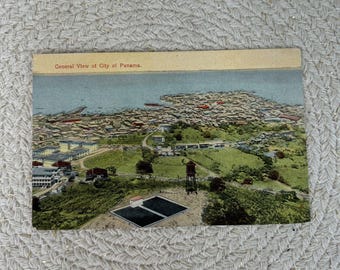 Antique Postcard Topographical Valentine Souvenir Co. City Of Panama Divided