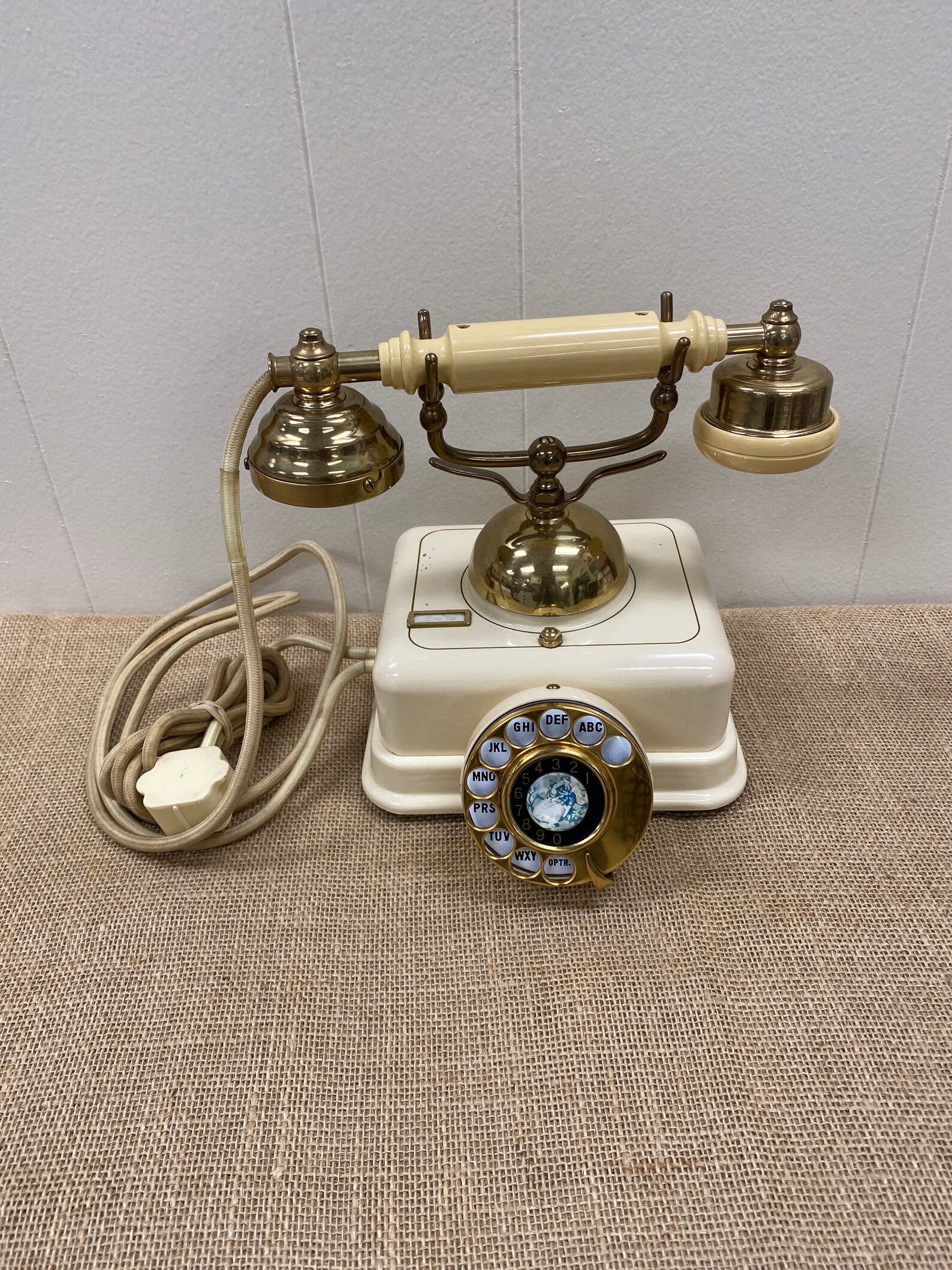 Antique Rotary Dial Cradle Handset Telephone with 4 Prong Etsy