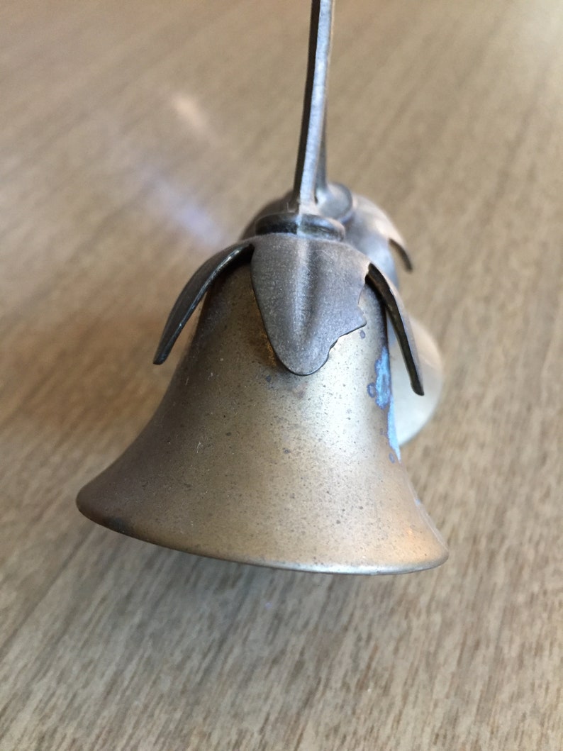 Vintage Brass Floral Bell