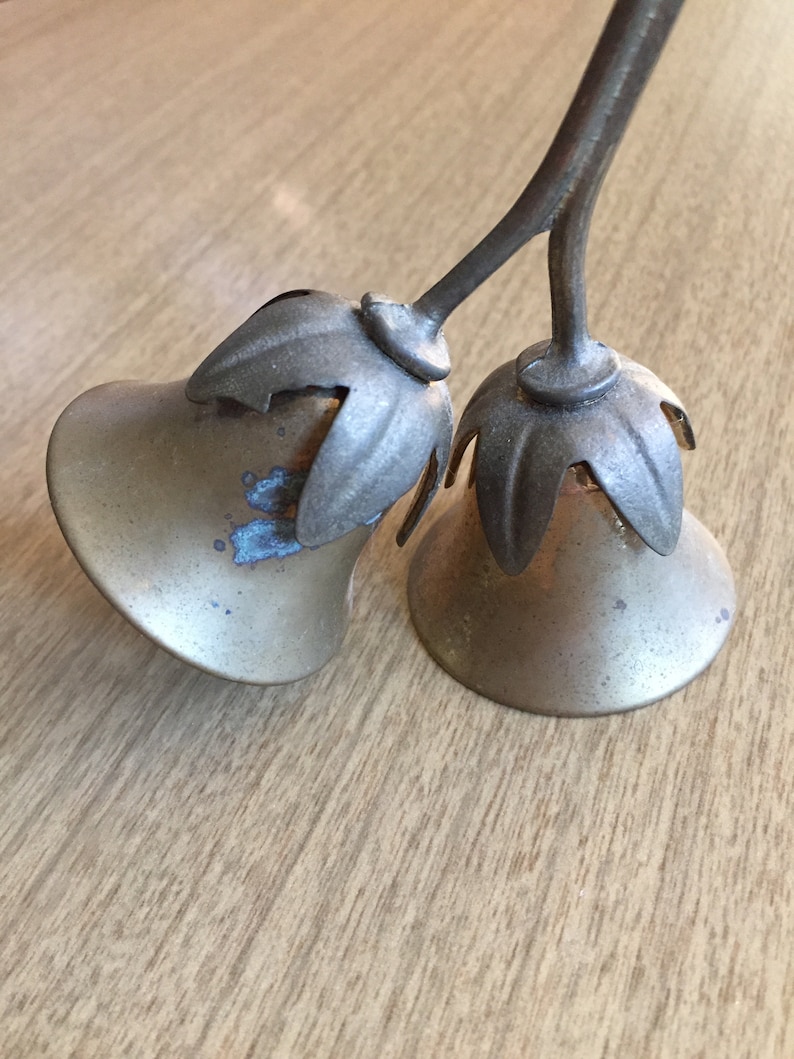 Vintage Brass Floral Bell