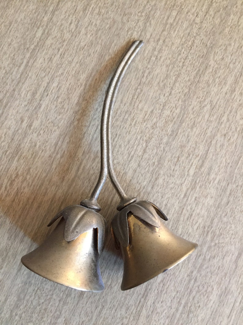 Vintage Brass Floral Bell