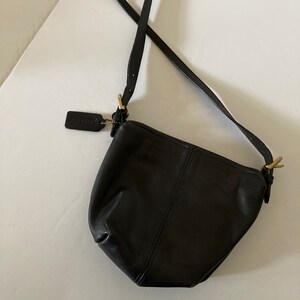 Vintage Coach Handbag Black Leather