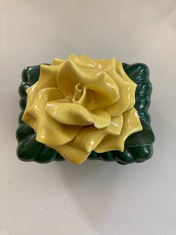 Vintage CAPODIMONTE Trinket Dish, Ashtray, Italian Ch… Gem