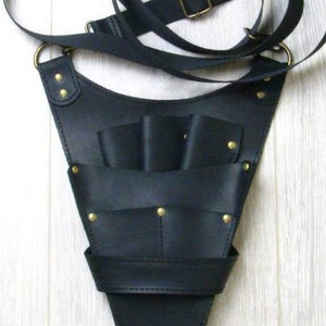 Stylist Werkzeugtasche, Leder Werkzeugtasche, Friseur Werkzeug Tasche, Scheren Halter, Hairstylist Werkzeug Tasche, Friseur Werkzeug Halter Schwarz