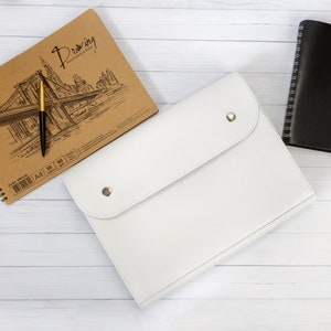 Leather File Folder, Accordion File Organizer, Leather Holder A4 for documents, Vertical Expanding Folder, School Folder image 10
