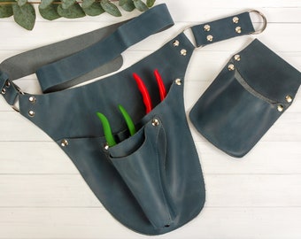 Leather Florist Tool Belt, Garden Tool Bag, Personalized Gift