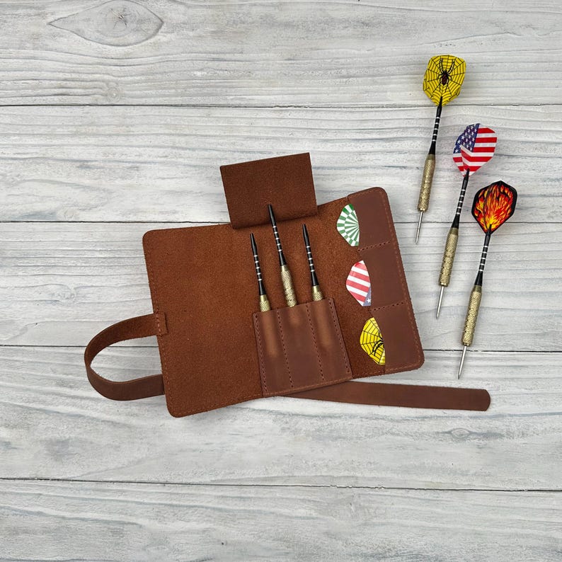 Handmade Dart Holder with Flights Pocket