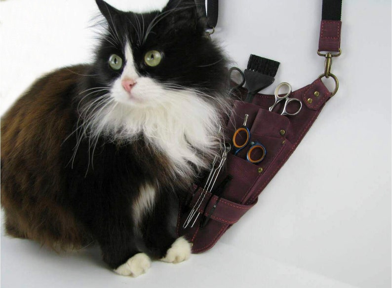 Stylist Werkzeugtasche, Leder Werkzeugtasche, Friseur Werkzeug Tasche, Scheren Halter, Hairstylist Werkzeug Tasche, Friseur Werkzeug Halter Bild 10