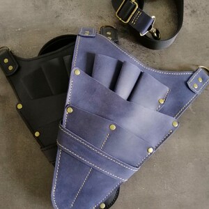 Stylist Werkzeugtasche, Leder Werkzeugtasche, Friseur Werkzeug Tasche, Scheren Halter, Hairstylist Werkzeug Tasche, Friseur Werkzeug Halter Dark Blue