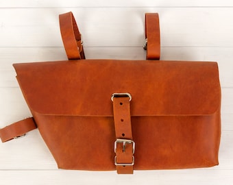 Leather Bike Tool Bag: Full-Grain Tool Belt Pouch