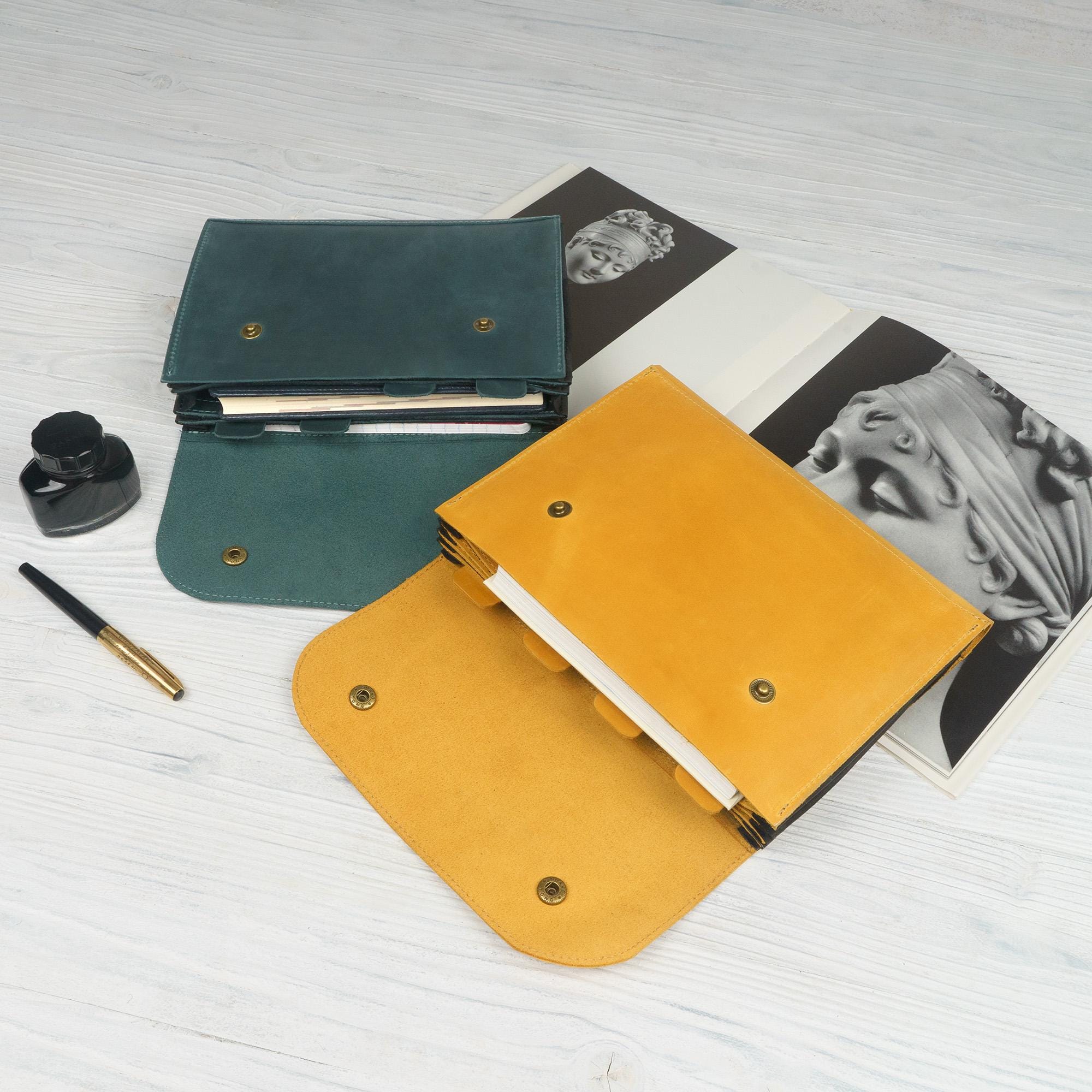 Leather File Folder A5, Personalized Leather Holder A5 for Documents ...