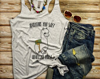 Alpaca Women's Racerback Tank - alpaca - alpaca shirt - alpaca tank - alpaca tank top - alpaca gift - alpaca t-shirt - alpaca tee