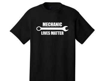 Mechanic Lives Matter Graphic T-Shirt Mechanics Racing Wrenches