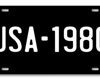 1980-89 USA Classic Car Vanity License Plate