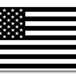 American Flag- Aluminum - Black and White Vanity License Plate