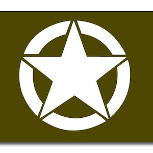 Army Star- Aluminum Red White and Blue Vanity License Plate