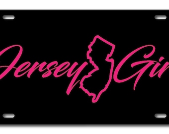 Jersey Girl Black Aluminum Vehicle Tag Vanity License Plate