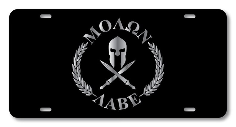 thumbnail interactive-video image 1 of 2 Pack Aluminum Molon Labe Dome Emblems – 2nd Amendment Decals – Riley Express 1 of 6