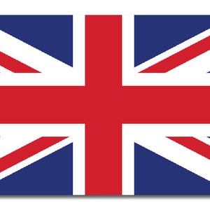 Flag of Great Britain- UK - England - Aluminum Red White and Blue Vanity License Plate