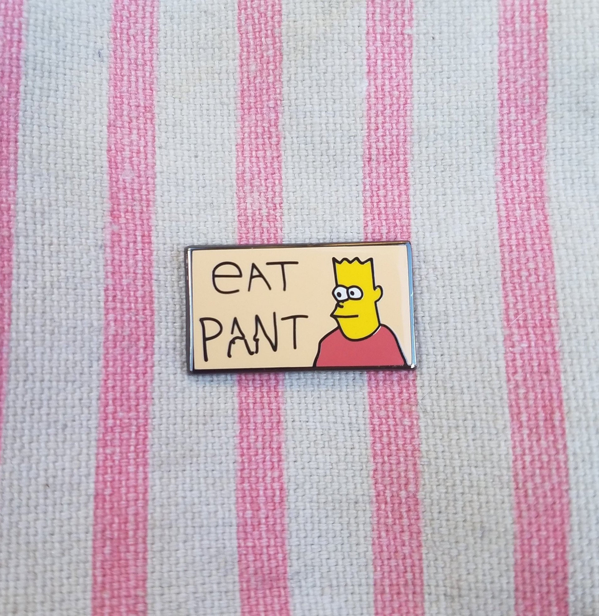 Eat Pant Bart Simpson Enamel Pin Bort Simpson