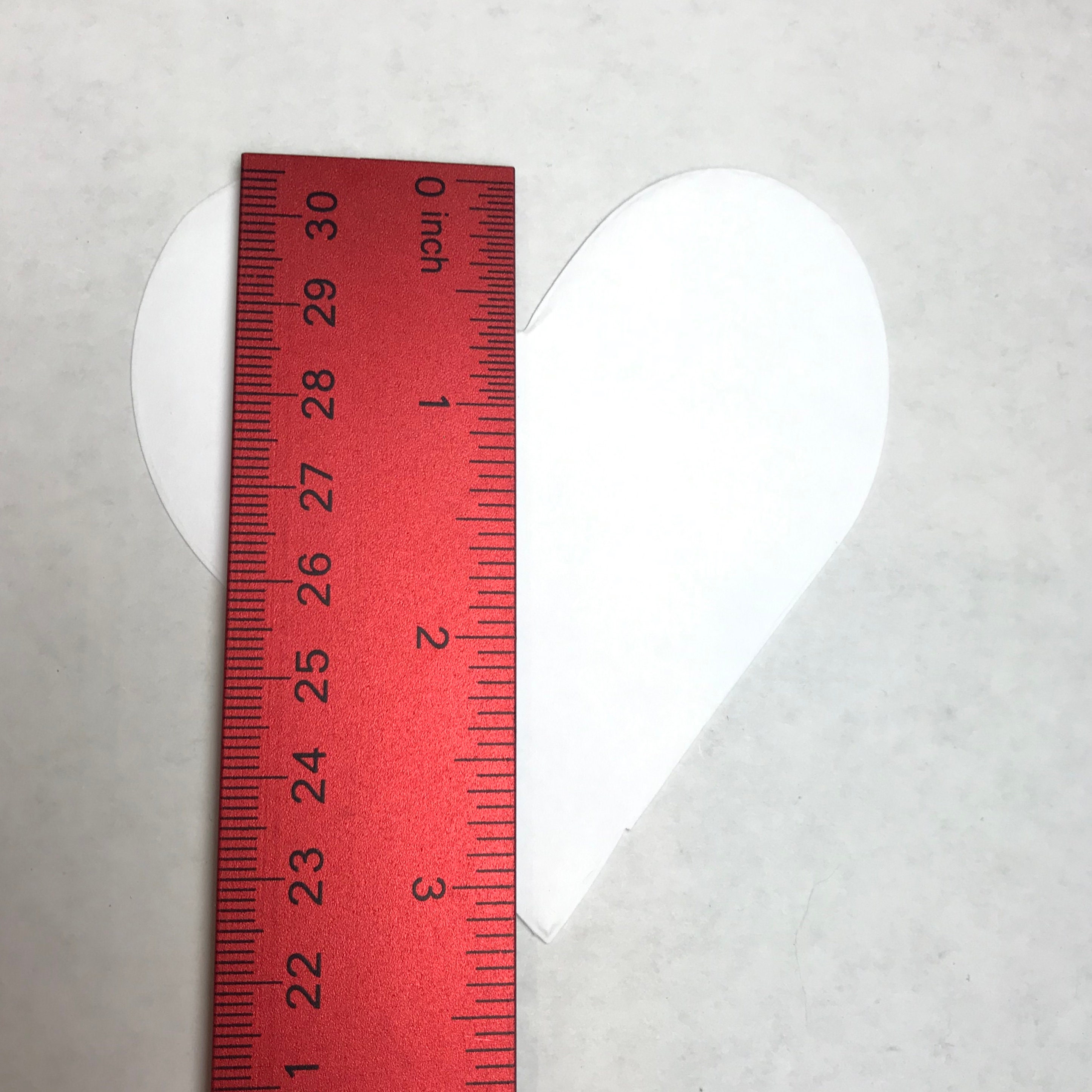 30 Card Stock Hearts Set Red/pink/white 31/4 Heart Cut Outs Die Cut