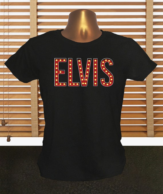 Elvis Name in Lights Women s Elvis Presley T Shirt Etsy Denmark