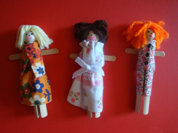 vintage clothespin dolls
