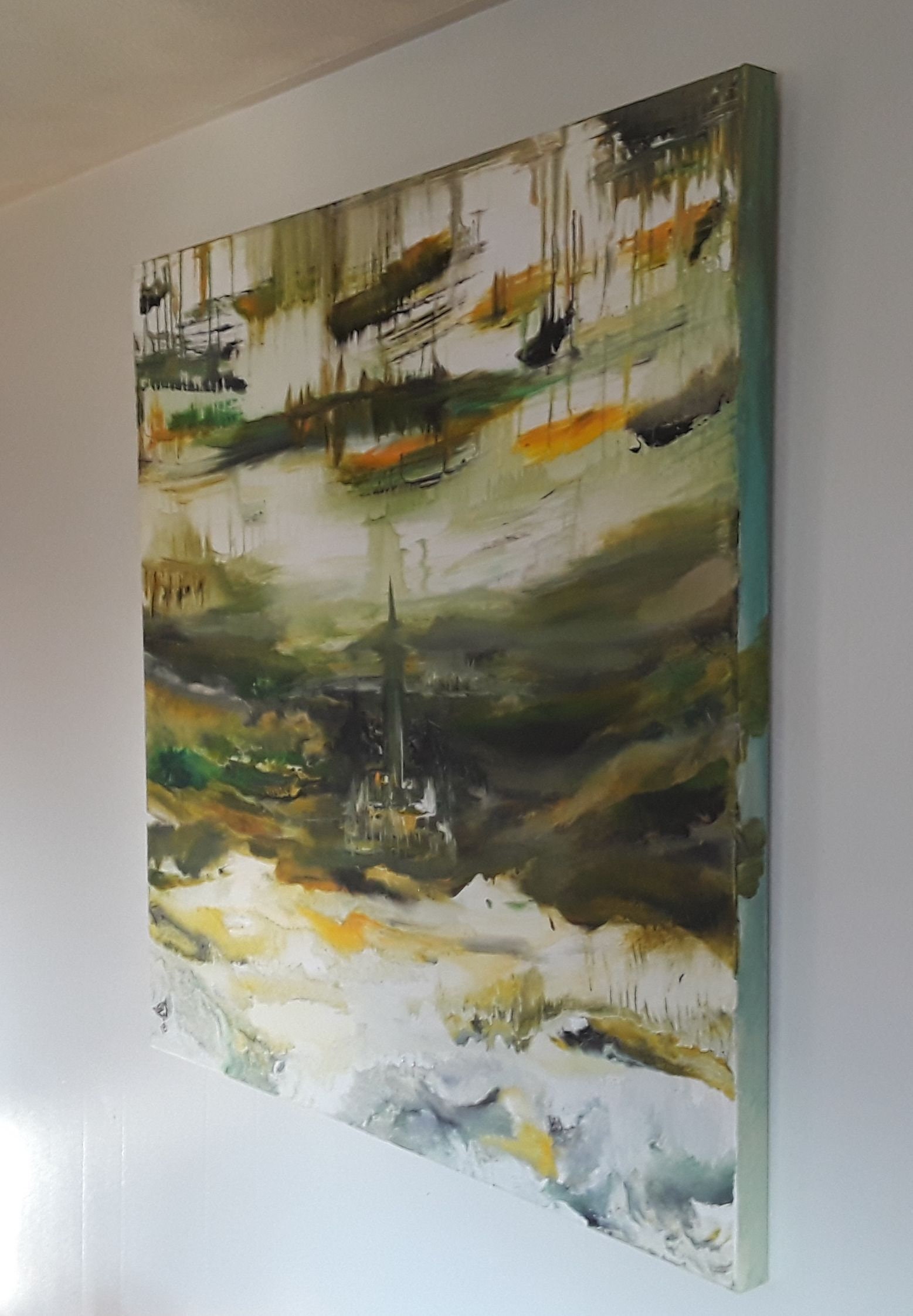 Original ABSTRACT LANDSCAPE Painting The Keep by | Etsy