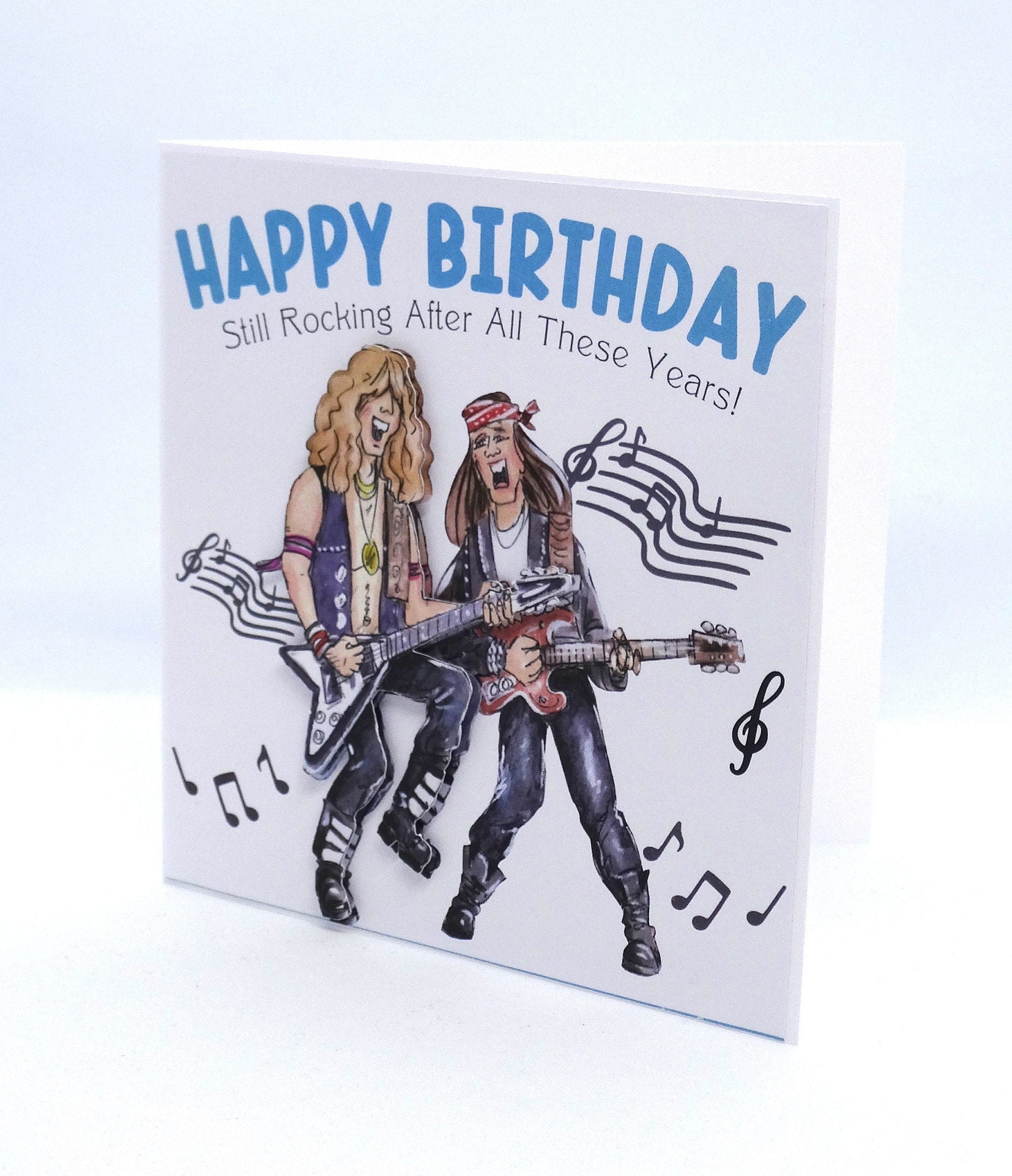 Cheeky Old Rocker Birthday Card for Him: Handmade 6x6 Card - Etsy