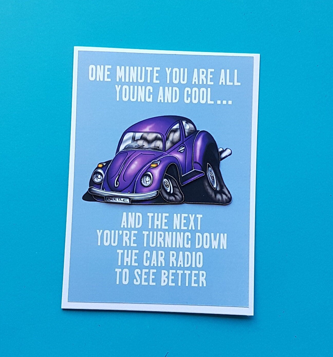 Funny Birthday Card Classic Car Birthday Card Etsy