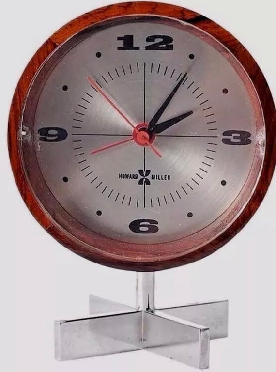 Vintage Table Clock Arthur Umanoff For Herman Howard Miller Etsy