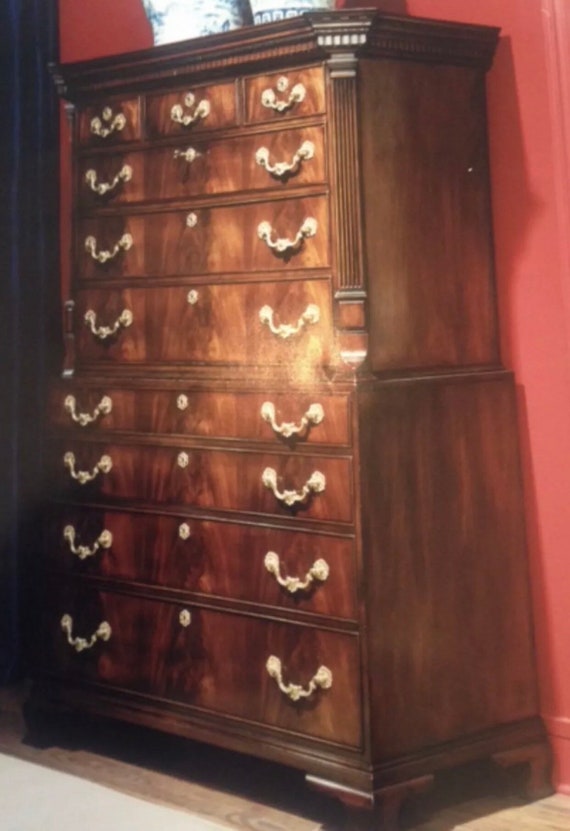 Ralph Lauren Chest On Chest Mahogany Rare Lauren Furniture Etsy