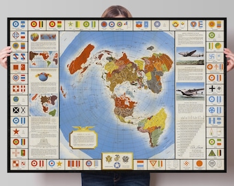 Global Map for Global War and Global Peace - Educational Art - Map Art - History Poster