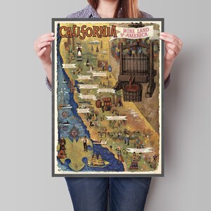De Poster van de Wijn van Californië