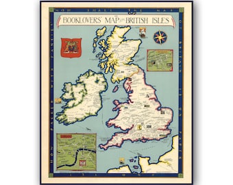 ATTRACTIVE 1852 MAP THE BRITISH ISLES BY VUILLEMIN VINTAGE FRAMED PRINT B12X2243