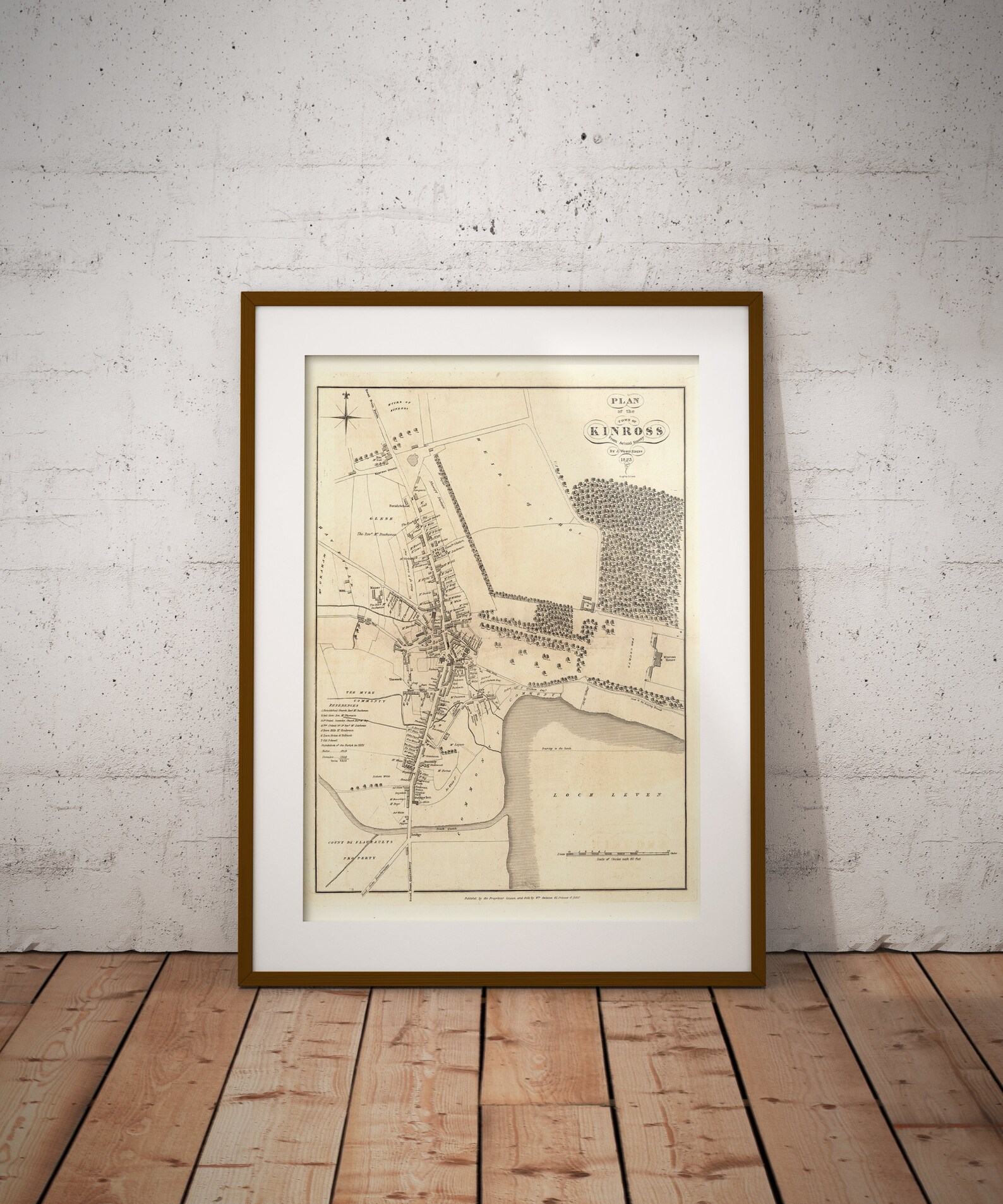 Old Map of Kinross Ancient Map Print Kinross Old Map Etsy UK