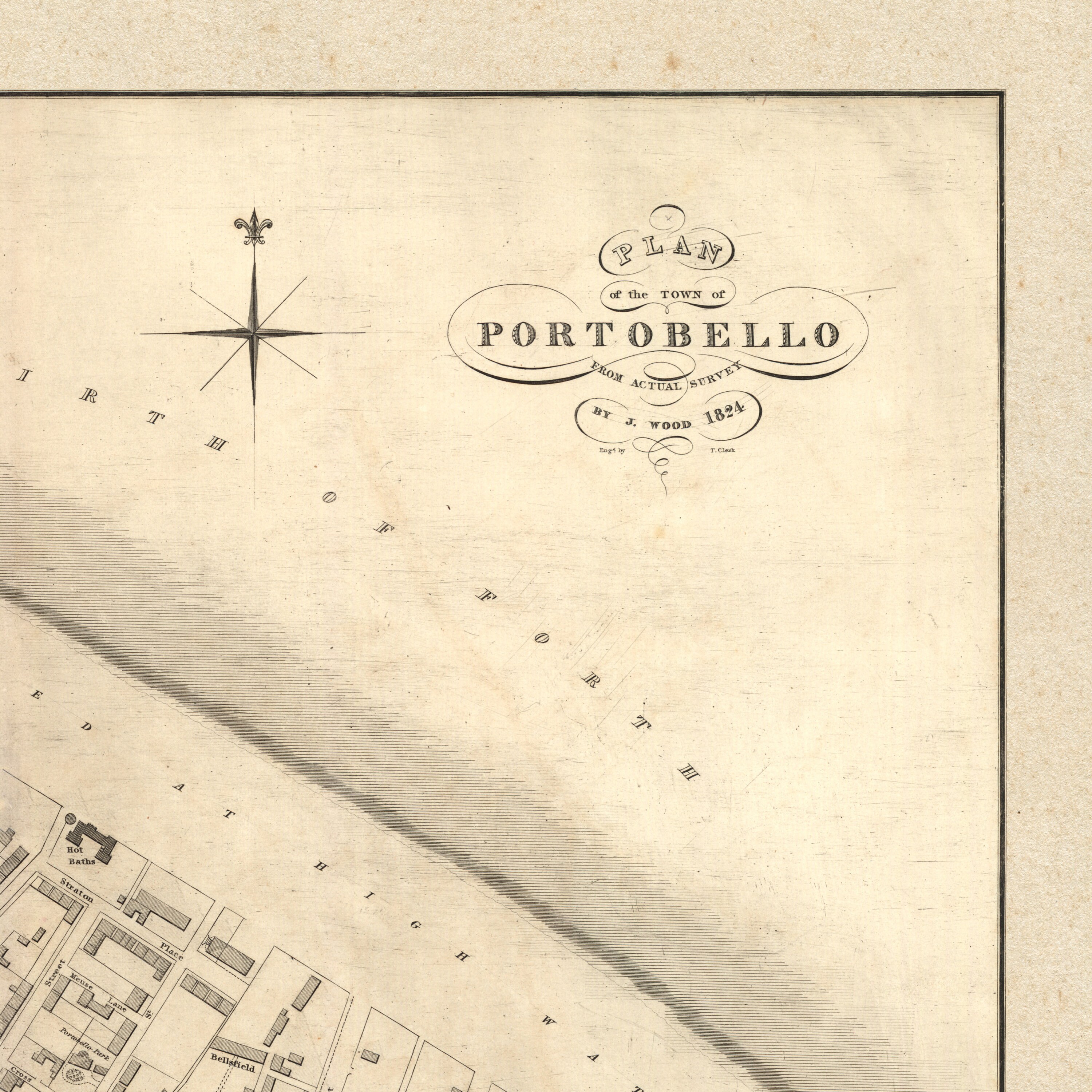 Old Map of Portobello Old Town Survey of Edinburgh John Etsy