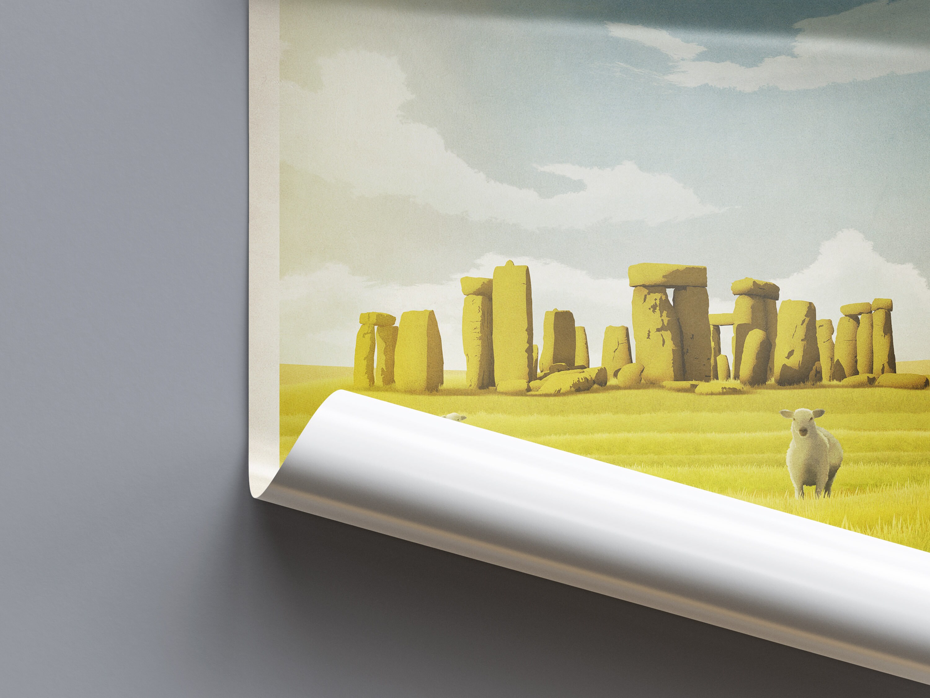 Stonehenge Travel Poster English Monument Vintage Retro - Etsy UK