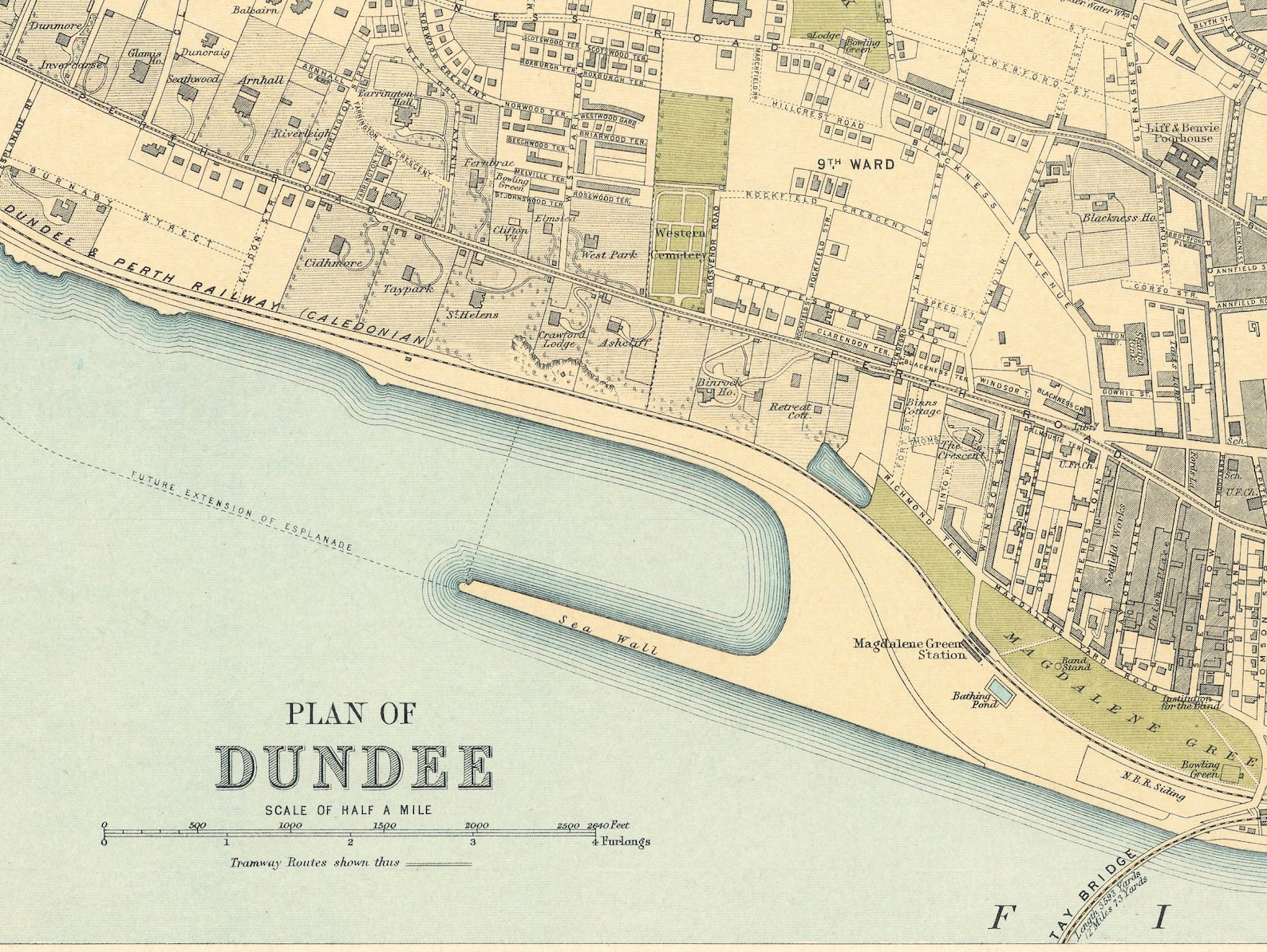 Old Dundee Map Plan of Dundee Scotland 1912 Scottish Etsy