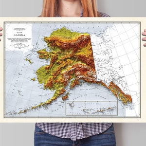 Alaska Karte | Topographische Karte | Schattierte Reliefkarte | USA