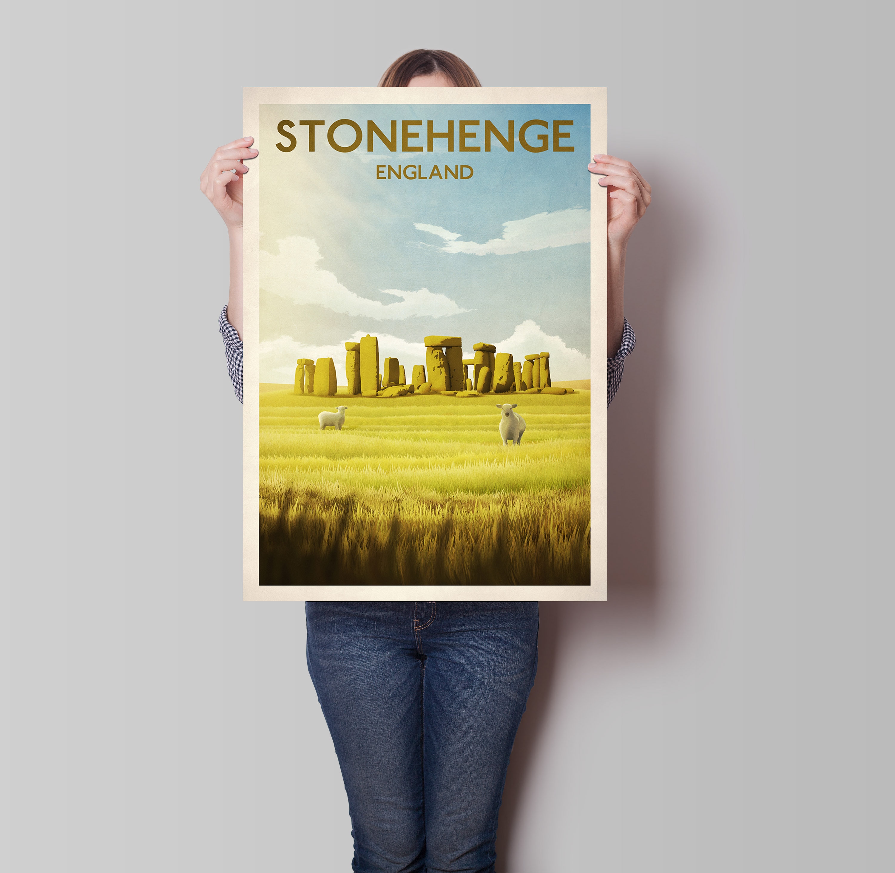 Stonehenge Travel Poster English Monument Vintage Retro - Etsy UK