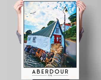 Aberdour Print - Fife Coastal Path - Aberdour Boat Club - Black Sands Beach - Scotland Wall Art