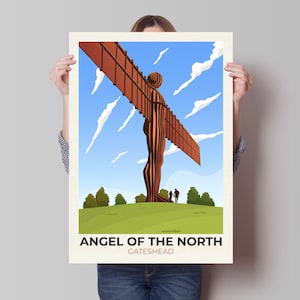 Angel of the North Travel Poster, Gateshead, England