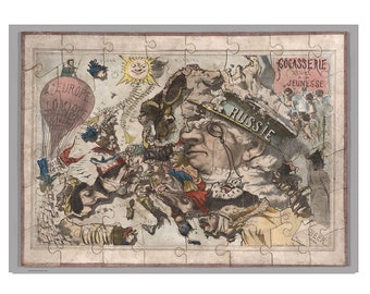 Mapa comique de L'Europe - Mapa satírico europeo humorístico de 1867