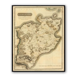 Caithness Kaart | Oude Antieke Kaart | 1832 | Oude Kaart Muur Print| Poster kunst aan de muur| Kunst aan de muur | Schotse Kaarten| Vintage Print