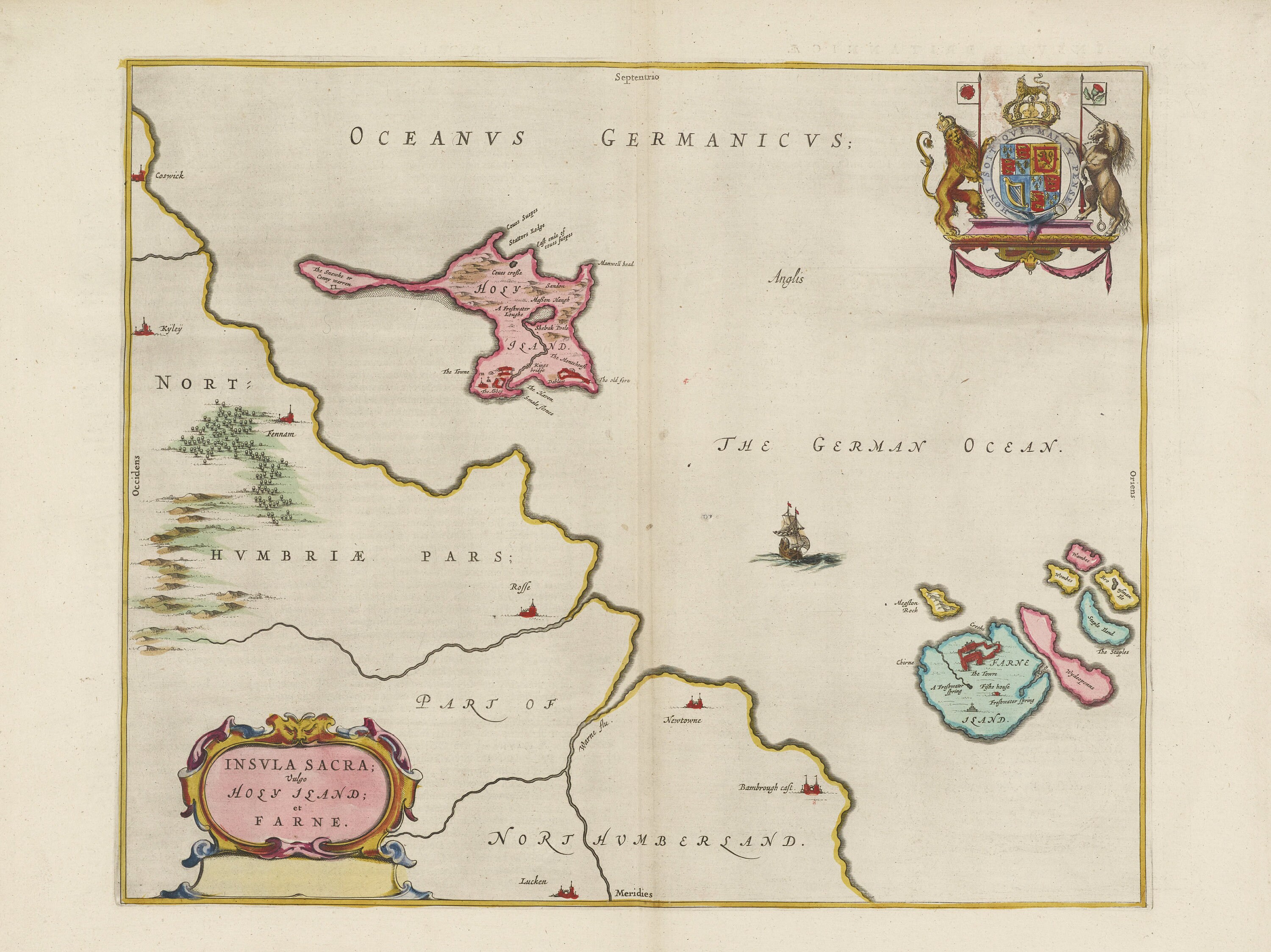 The Holy Island of Lindisfarne Map Ancient Lindifarne Map Etsy UK