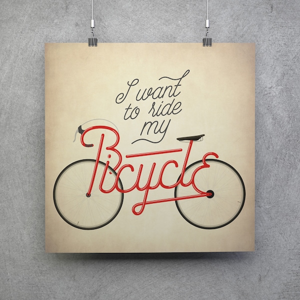 Queen Bicycle Poster - Etsy Canada