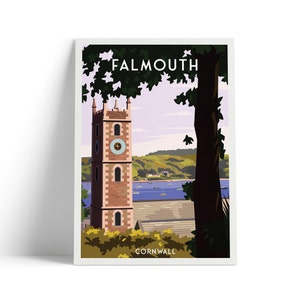 Falmouth Print - Cornwall  - Art print A3, A2, A1